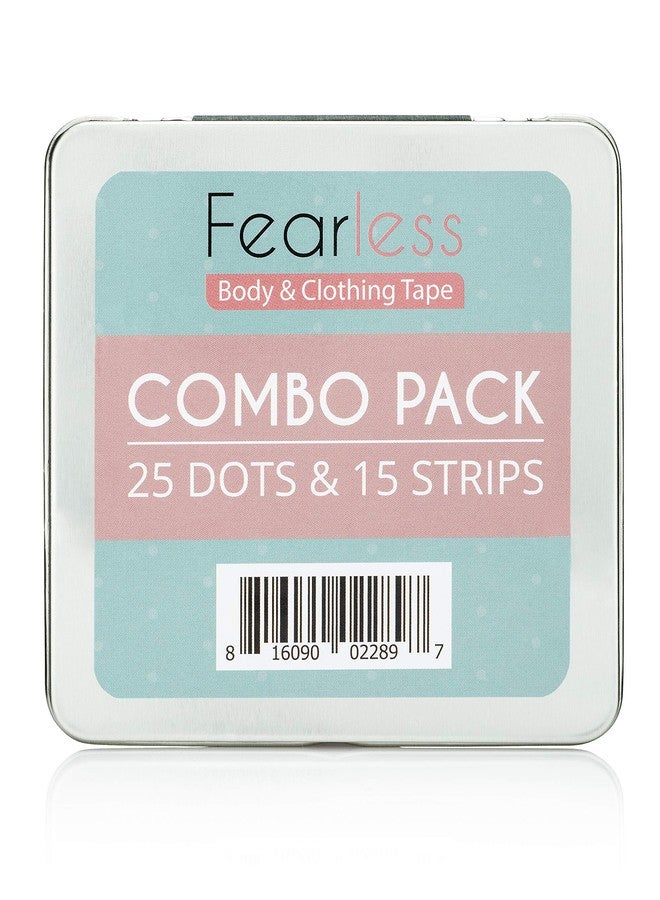 Fearless Tape Combo Pack - Fashion Tape Strips & Dots | Double Sided Body Tape Kit | Clothing Adhesive Variety Pack Strips + Dots for All Outfits - Image 1